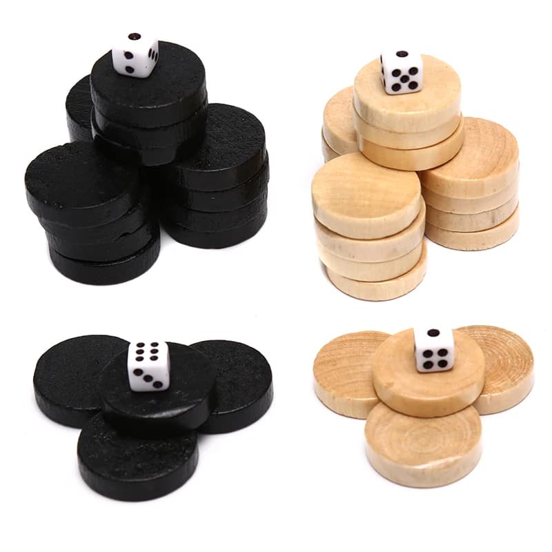 32 pezzi di scacchi/dama/Backgammon pezzo degli scacchi per bambini gioco da tavolo apprendimento campeggio