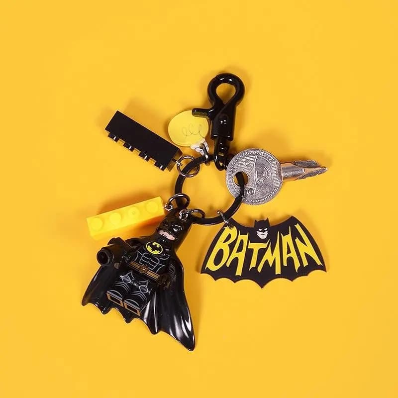 HEROCROSS Portachiavi con Ciondolo a Forma di Batman, Accessorio per Zaino Bambini, Regalo per Ragazzi