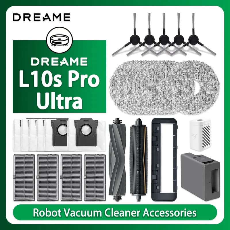 Dreame L10s Pro Ultra / L10s Pro Ultra Heat Vacuum Cleaner Accessories Main Side Brush HEPA Filter Mop Cloths Dust Bag Parts