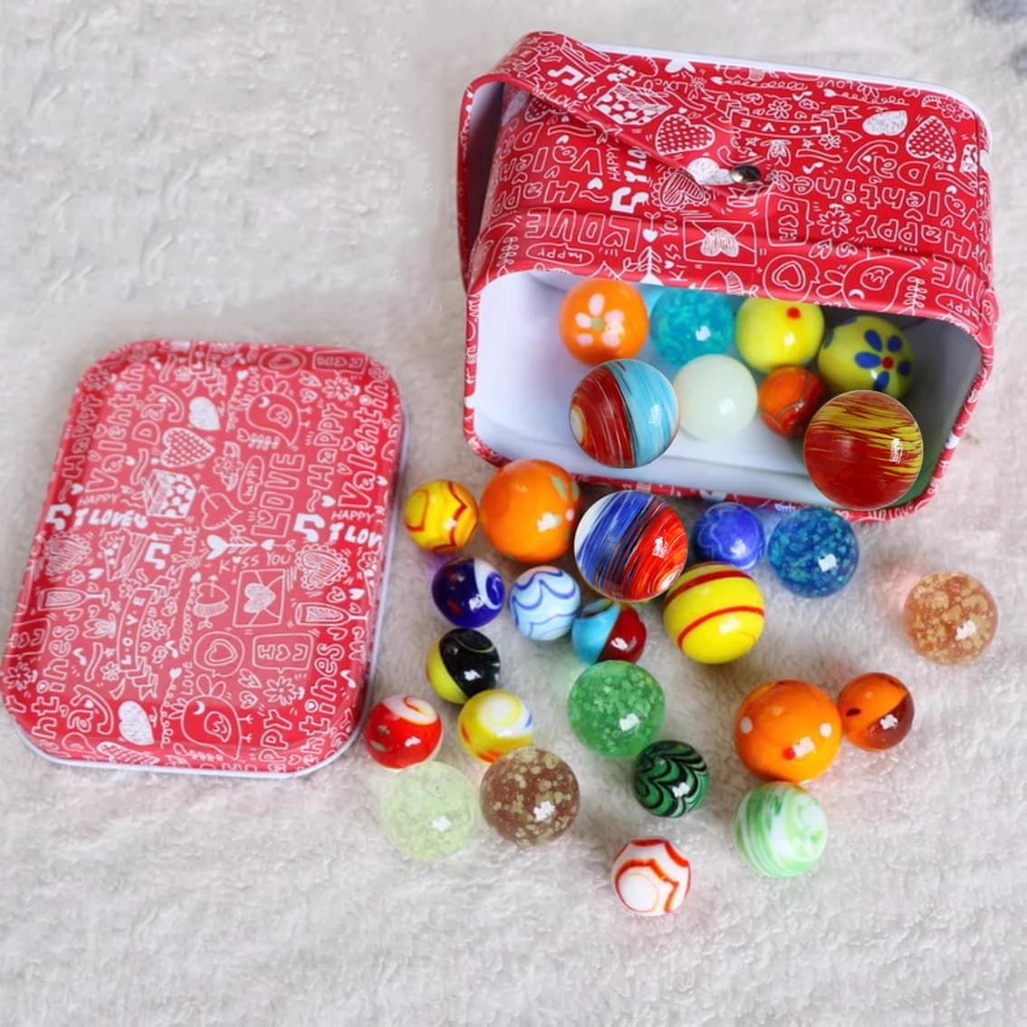 1 set di palline di vetro in tinta unita, sfera di cristallo, decorazione trasparente, palline per acquario, giochi fai da te, pezzi d'arte