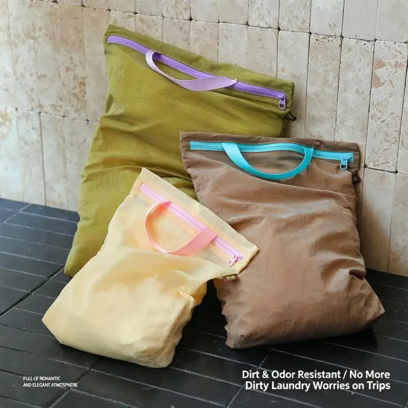 Travel Laundry Bag Waterproof Smell Proof Dirty Clothes Storage Pouch Portable Luggage Organizer Underwear Socks Toiletry Pouch
