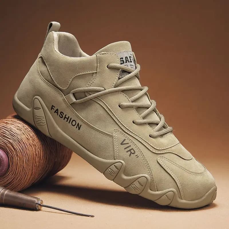 Men's Boots 2025 Spring Man Casual Sneakers Anti-slip Khaki Work Men's Shoes Boots Mocassini Lace Up Zapatillas Hombre