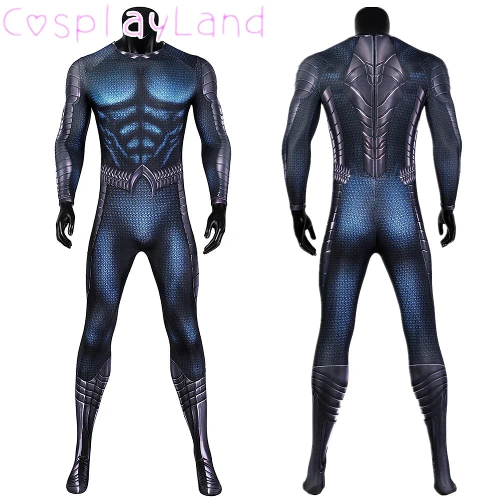 Newest Aquaman Arthur Curry Cosplay Outfit 3D Printed Costume Stretchy Bodysuit Halloween Costume for Men Jumpsuit