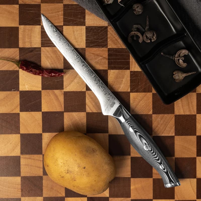 5.3 inch bone knife 67 layers of Damascus steel 10Cr15CoMoV Blade G10 Handle Sharp mannaia Kitchen knives for barbecue Cooking tools