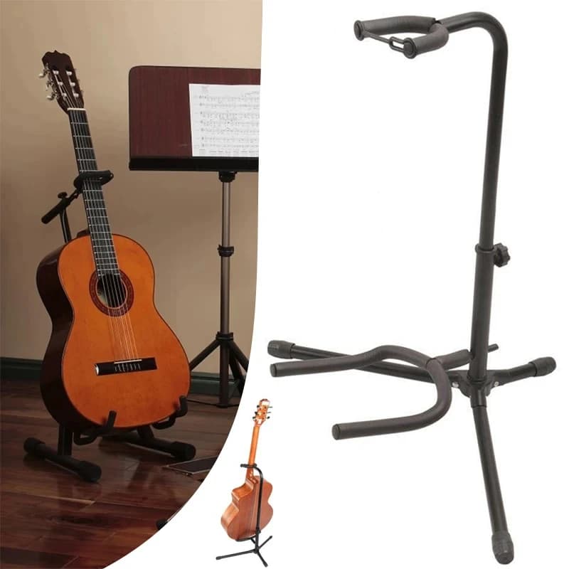 Supporto per chitarra verticale Display per strumenti pieghevole e regolabile Ukulele Pipa Bass Supporto per chitarra elettrica