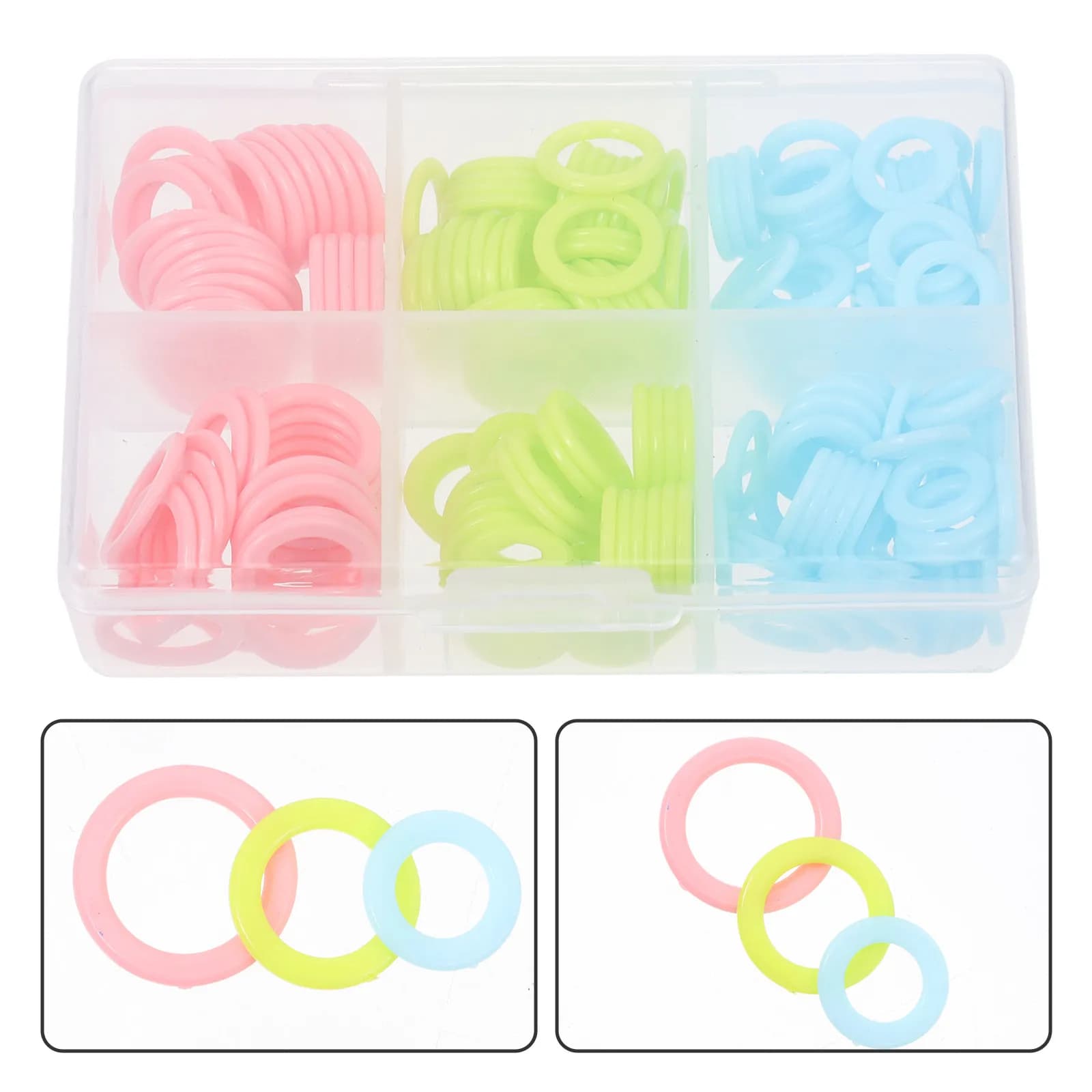 Plastic Knitting Markers Rings Set for Stitch Counting Pattern Tracking DIY Crochet Sewing Handmade Crafts Circular Stitch