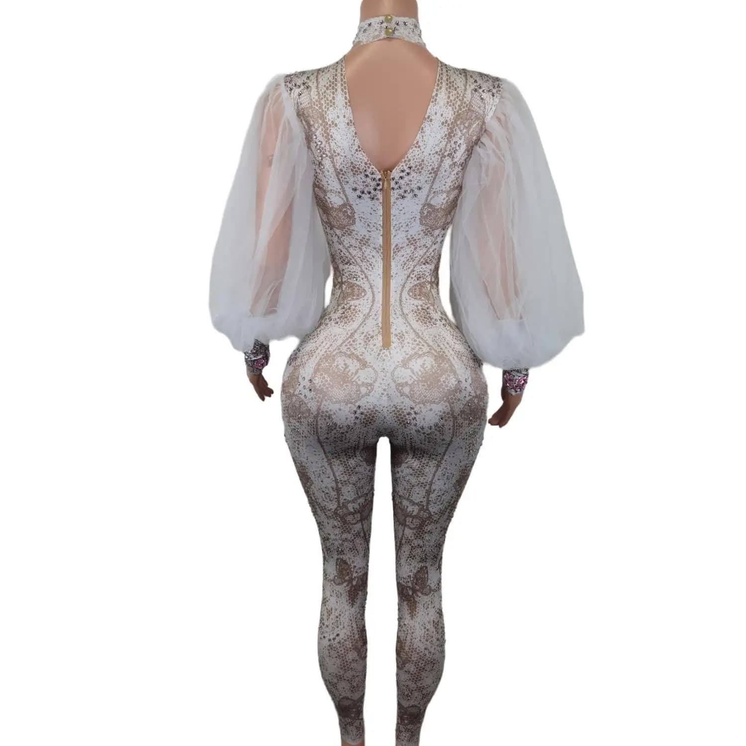 Body da donna con strass rosa Cantante femminile Abbigliamento da palcoscenico Mash Leggings Abbigliamento da ballo Tuta elasticizzata per feste Costume Leisihua