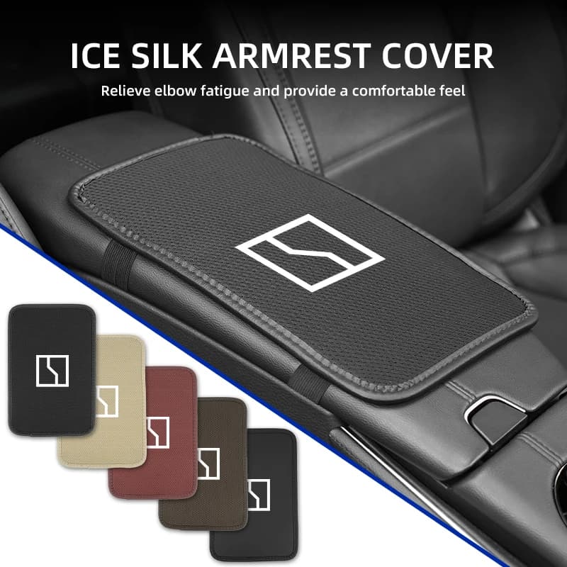 Car Ice Silk Armrest Box Pad Leather Armrest Cover Accessories For Zeekr 001 FR 007GT EX1E MIX X 007 009 7X