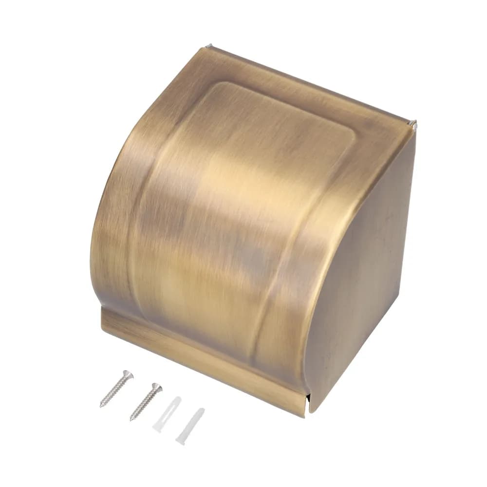 Copper Paper Towel Dispenser Brass Antique Toilet Paper Holder Large Capacity Wall Mounted Toilet Paper Roll Holder Space Saving