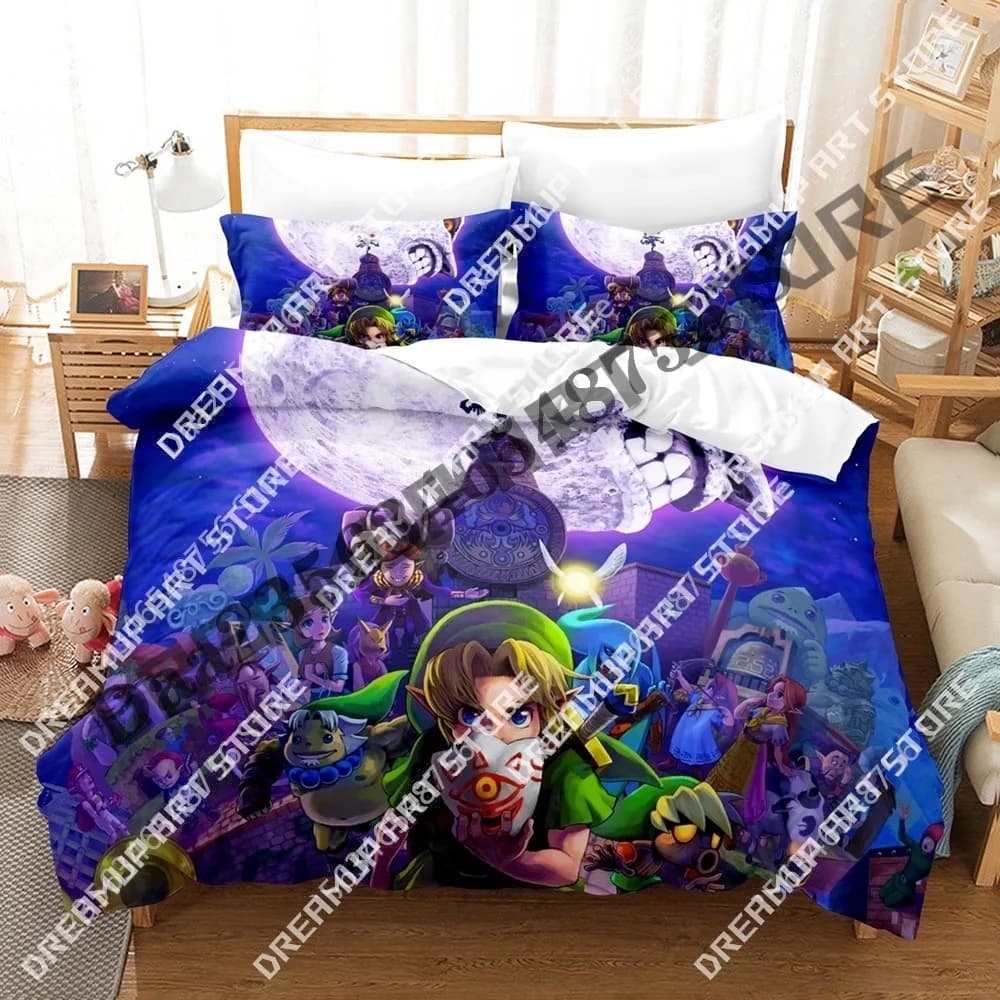 Fashion Game Majoras Mask Bedding Set Single Twin Full Queen King Size Bed Set Kids Bedroom Duvetcover Sets Bed Sheet Set