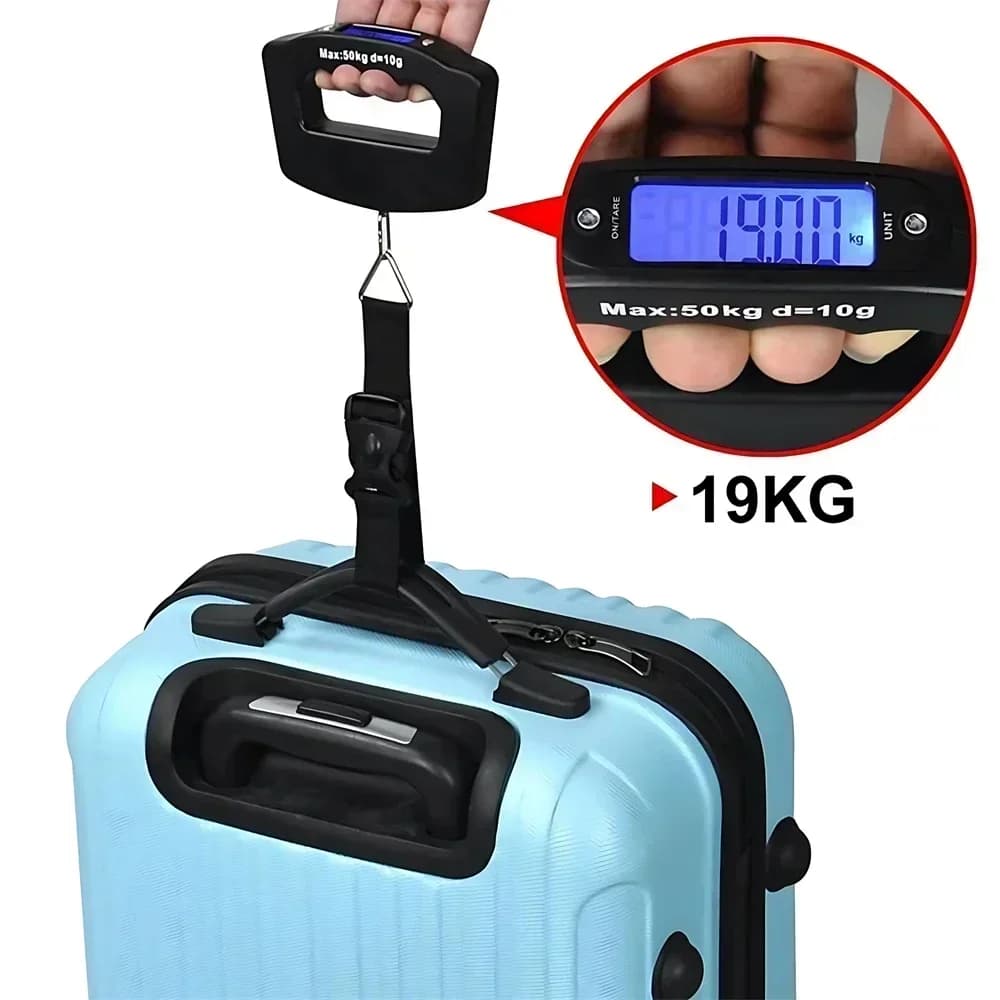 Bilancia per bagagli digitale La valigia portatile elettronica da viaggio pesa con bilance elettroniche da appendere da viaggio retroilluminate