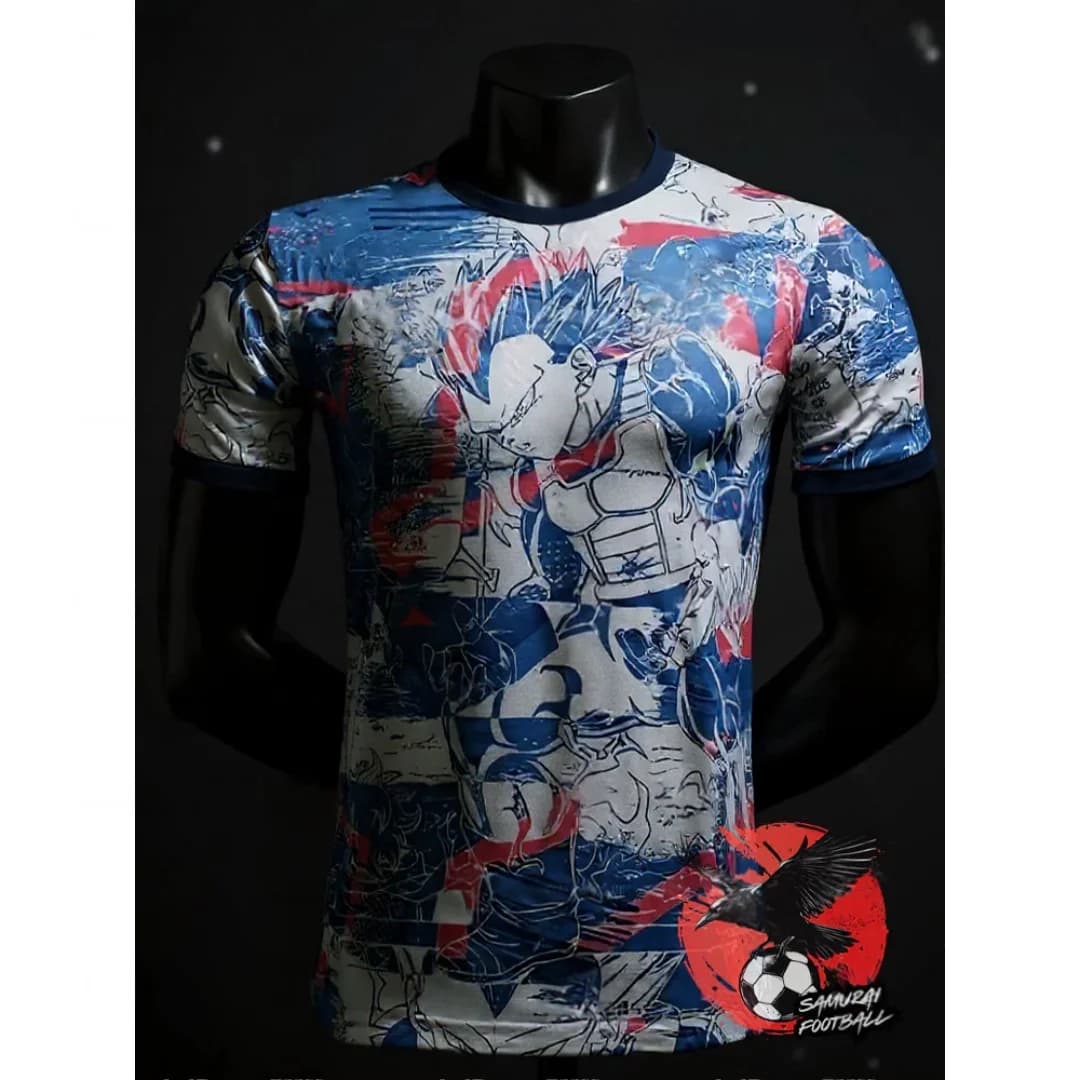 T-shirt Traspirante Stampata in 3D a Tema Calcio Samurai Dragon Ball Vegeta "Principe Saiya" Estate 2026 - Top per Adulti e Bambini