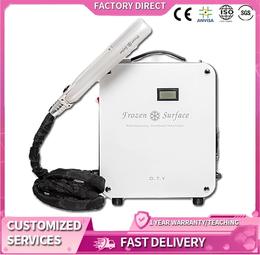 Professional hair repair device Nano-Cryo with icy crotherapy and ice, device for fresh salon degree treatment
