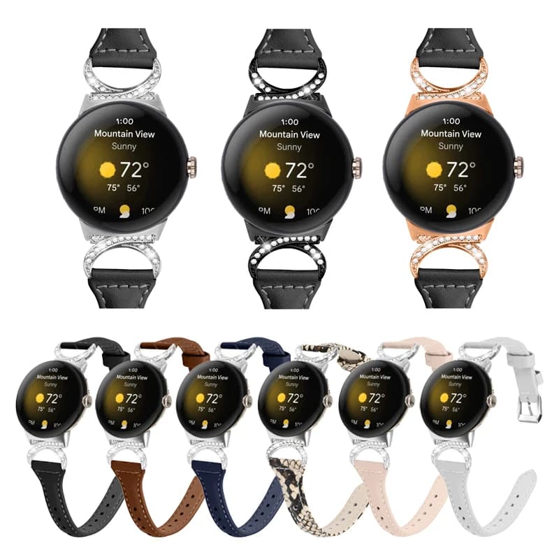 For Google Pixel Watch 4 3 2 1 Women's Leather Strap Men's T-shaped Bracelet Correa for Pixel Watch 2 3 4 Straps