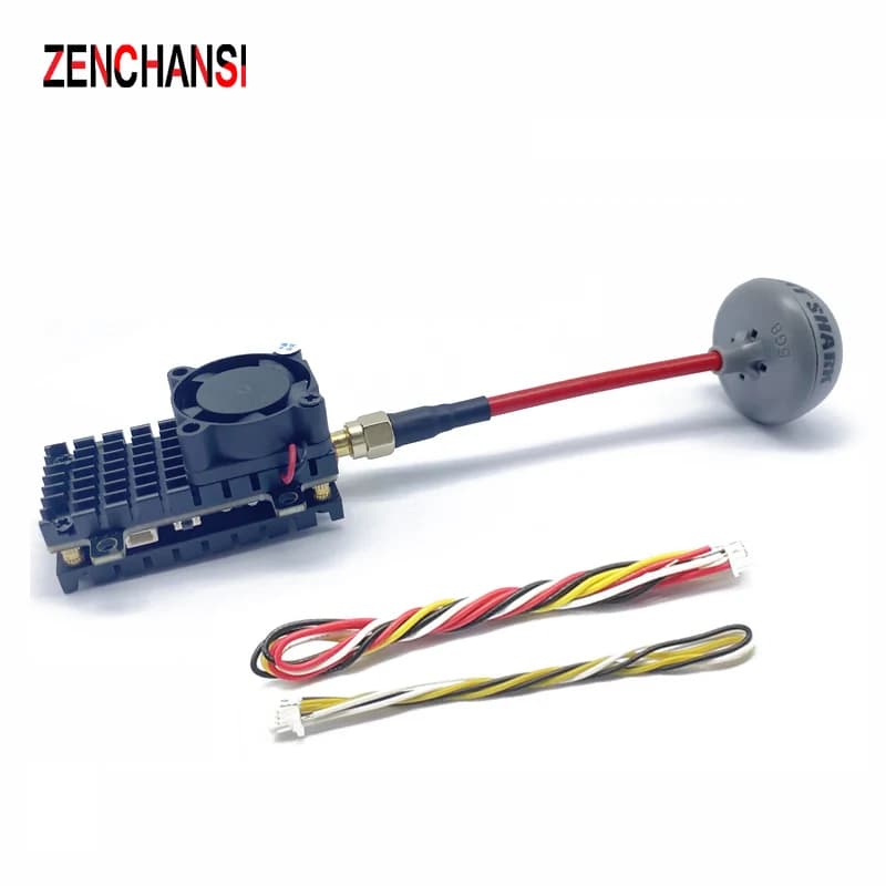 RXCRC 5.8GHz 48CH Super power 2000MW FPV VTX Wireless Transmitter with cooling fan For RC FPV Fixed-wing Drones Over 20Km Range