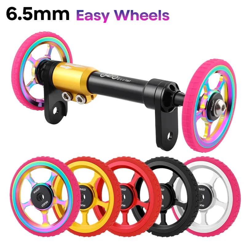 Ruote di supporto in lega per biciclette, spessore 6,5 mm, cuscinetti sigillati, ruote facili da usare per bici pieghevoli Brompton Dahon