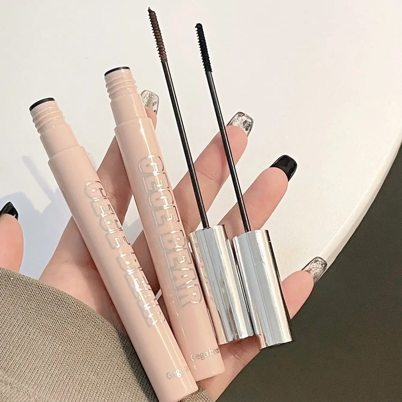 Gege bear mascara impermeabile snello arricciato con testina fine non sbava mascara esteso di lunga durata