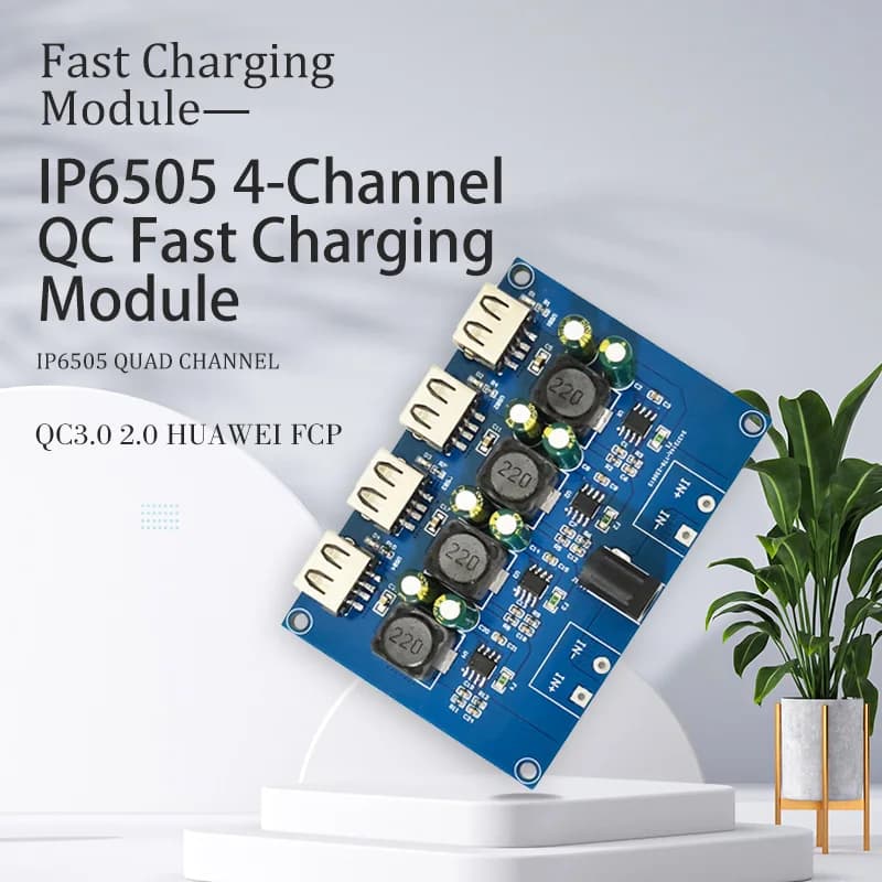Modulo caricabatterie rapido QC a 4 canali IP6505 QC3.0 2.0 HUAWEI FCP