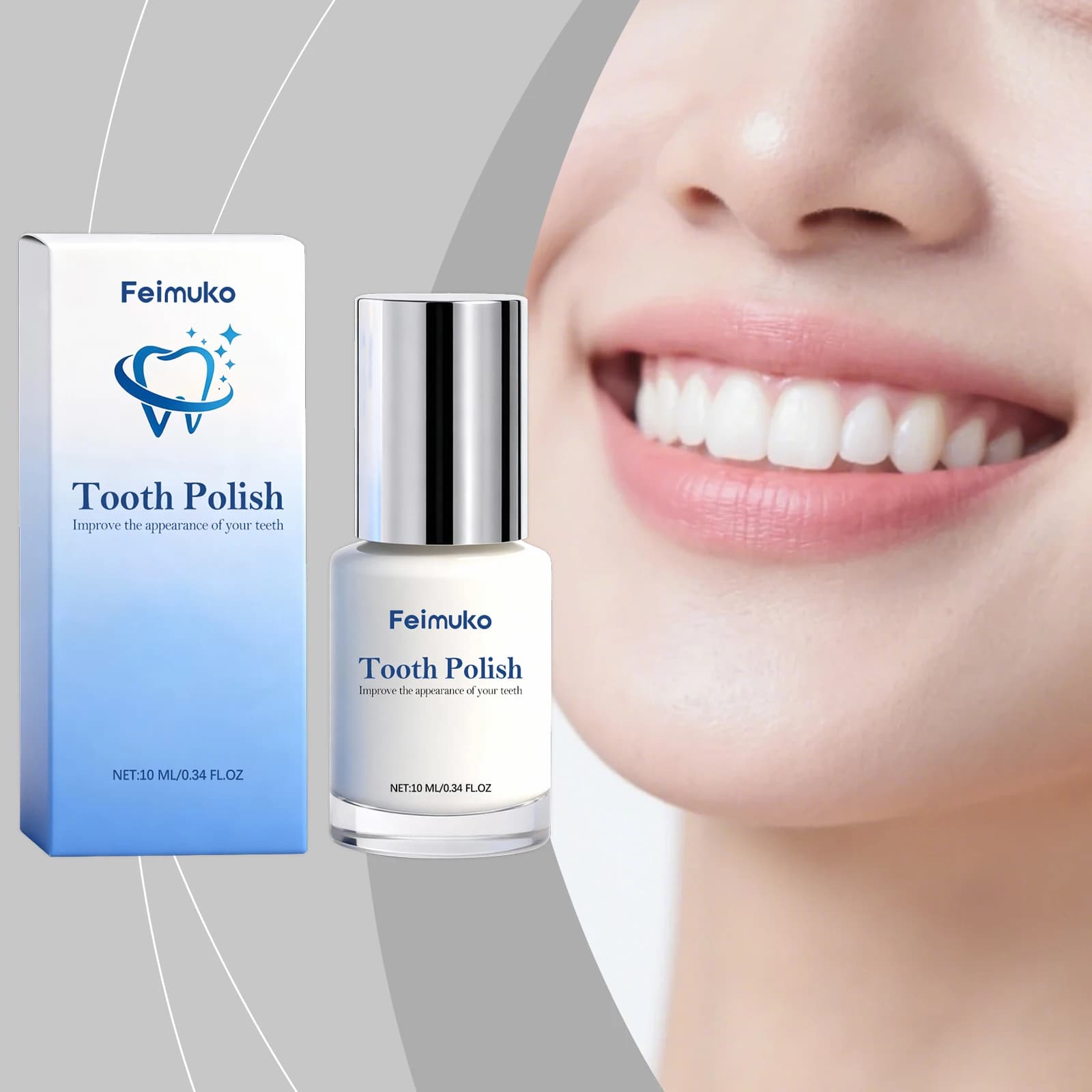 Glossy coating for teeth - Delicate cleaning and tooth care for a Bright gloss, Freshness Duration and Daily Comfort