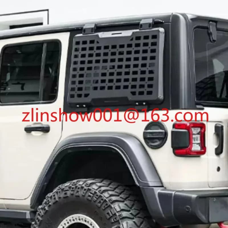 Rear Side Window Molle Panel Modular Storage Rack System Hanging Bag Side Window Expansion Racks for Jeep Wrangler JL