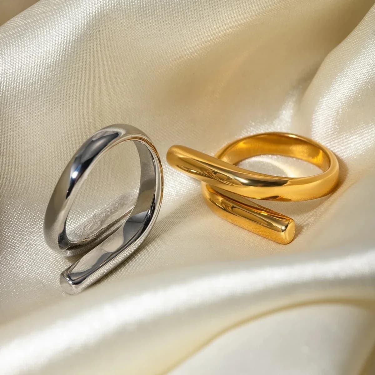 1 pz punk paesaggio doppio strato anello geometrico fascino femminile moda semplice luce regalo di gioielli fatti a mano di lusso