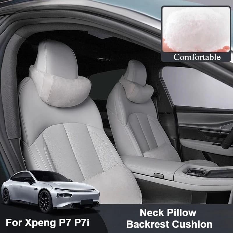 Cuscino per schienale per cuscino per collo per Xpeng P7 P7 IBreathable Accessori per auto morbidi Poggiatesta Supporto per collo Cuscino di supporto lombare per sedile