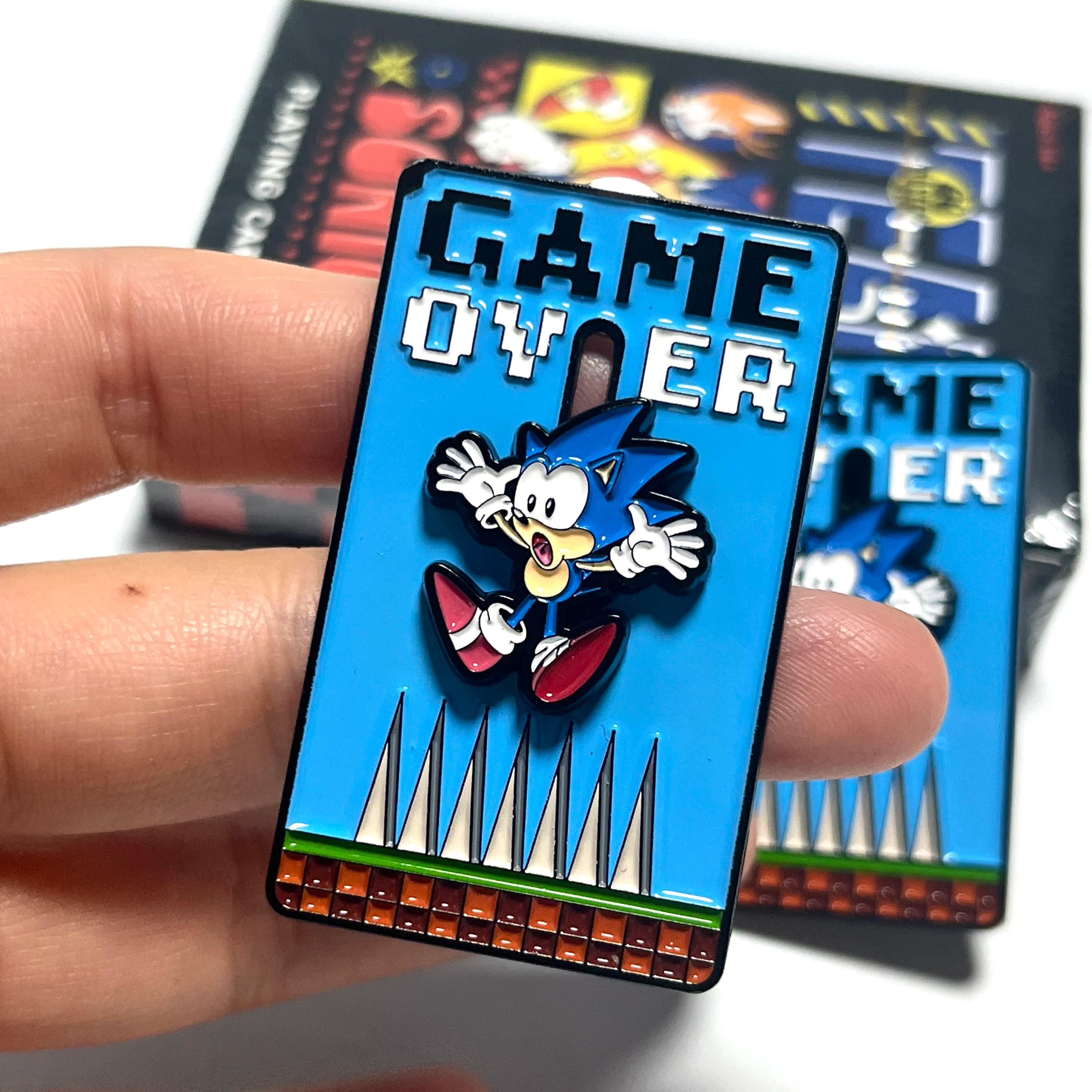 Spilla Smaltata a Forma di Riccio, Stile Rotante 'Game Over', Distintivo da Collezione, Spilla Cartoon per Zaini e Vestiti