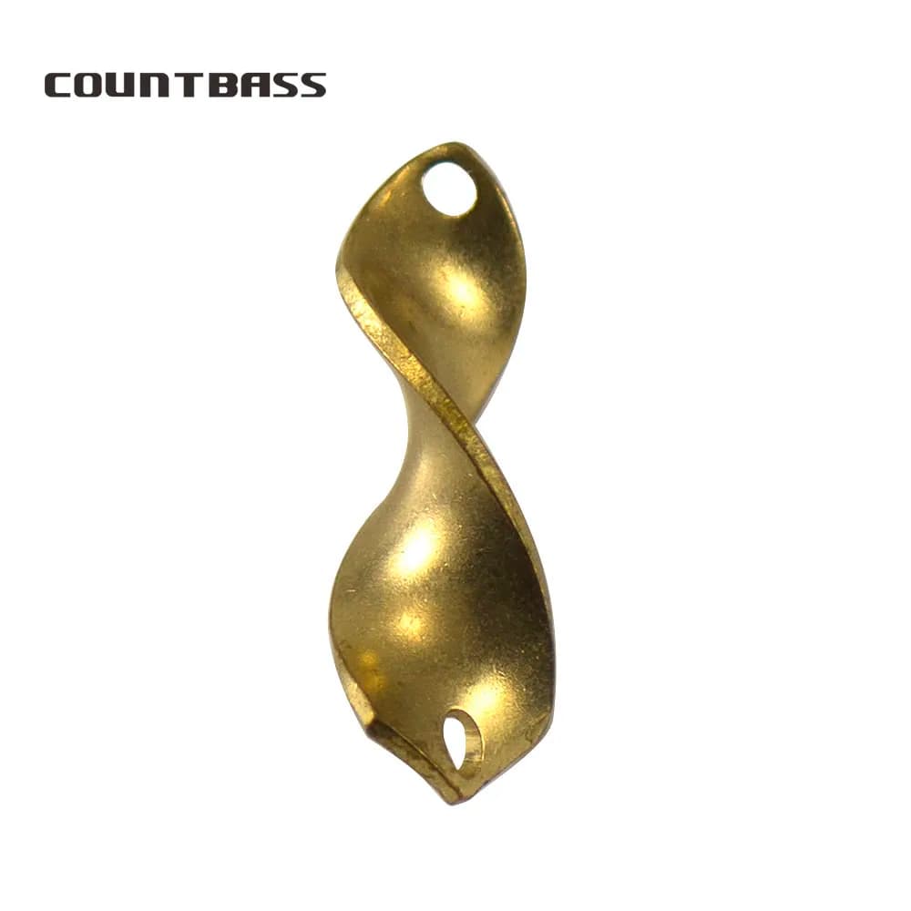 COUNTBASS 50 pezzi grezzi in ottone per cucchiaio da pesca al salmone 2,3 g (5/64 once) e 3,3 g (1/8 oz), esche artificiali per trota, spigola, luccio, non verniciate