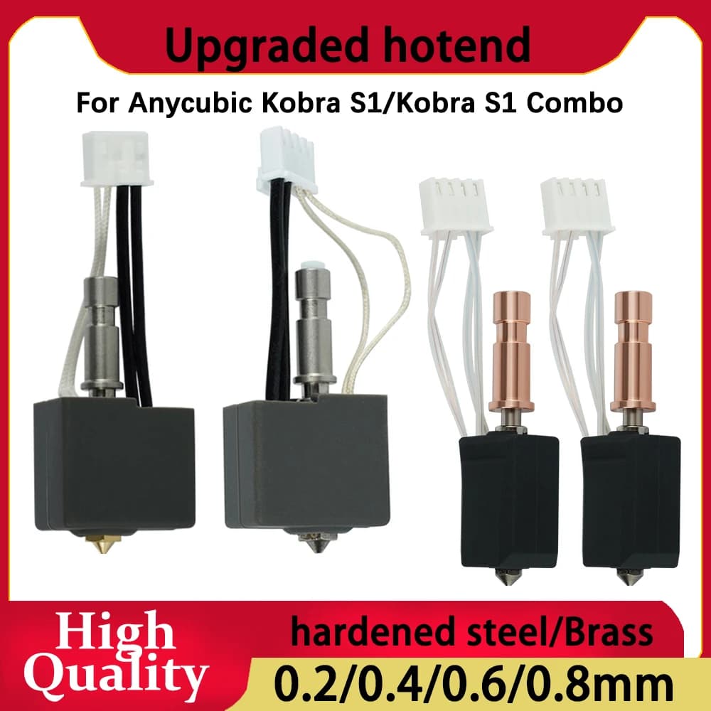 For Anycubic Kobra S1 Hotend 200k Update Ceramic Kobra S1 Combo Hotend 24V 48W Quick Heating Kobra S1 Accessory