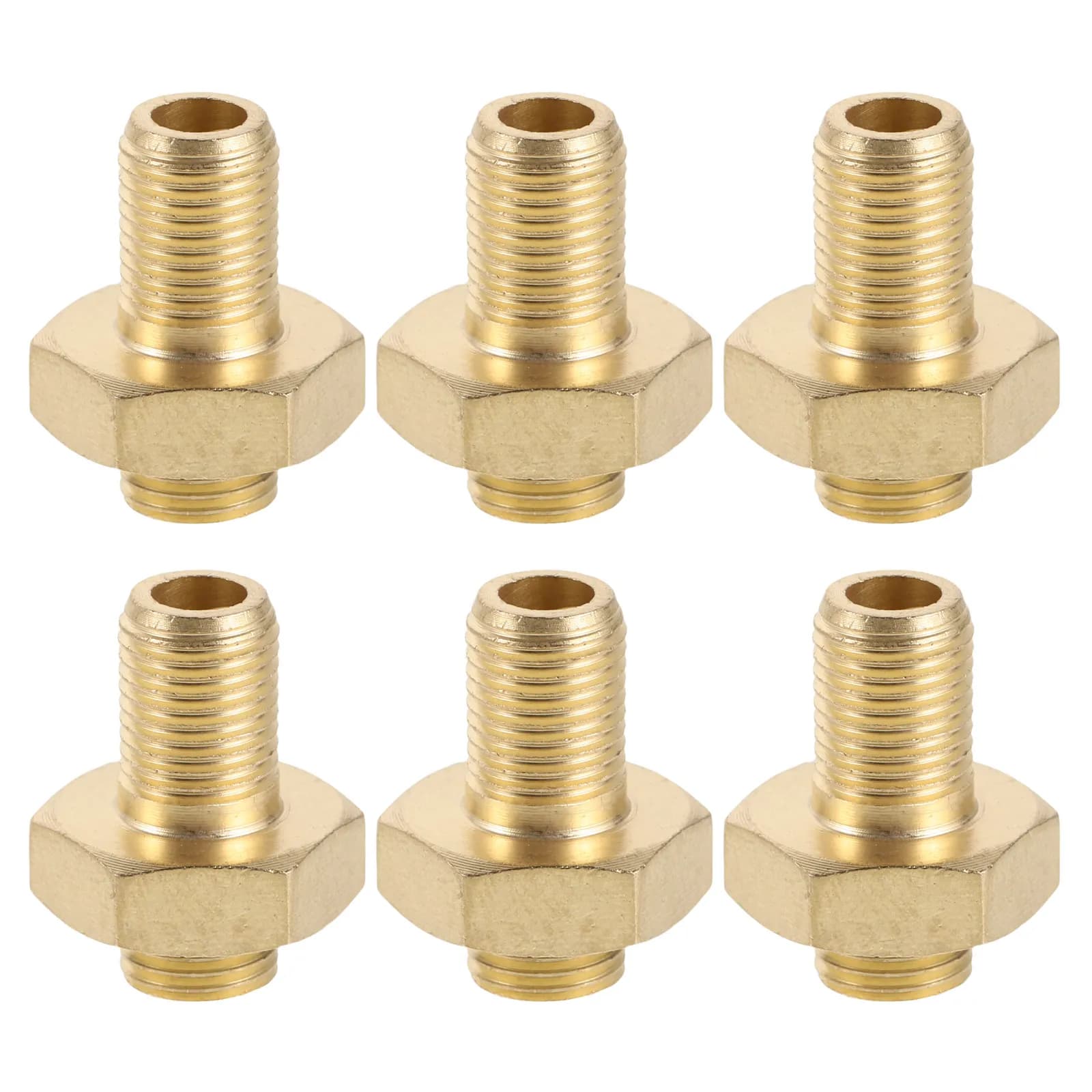 Kit Adattatore Universale per Valvole Pneumatici da 6 Pezzi, Connettore Gonfiatore Aria di Precisione in Ottone Anti-perdita per Gomme di Veicoli Industriali e Gru