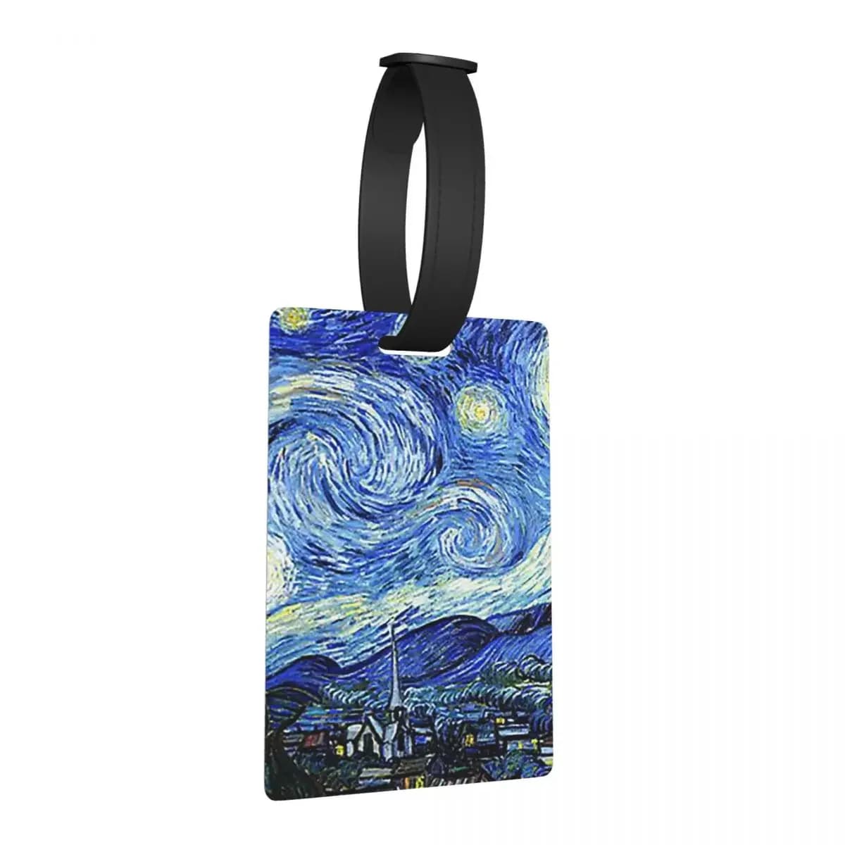 Vincent Van Gogh Notte stellata Etichette per bagagli Accessori per valigie Viaggi Carino Bagagli Etichetta d'imbarco Porta etichette ID Nome Indirizzo