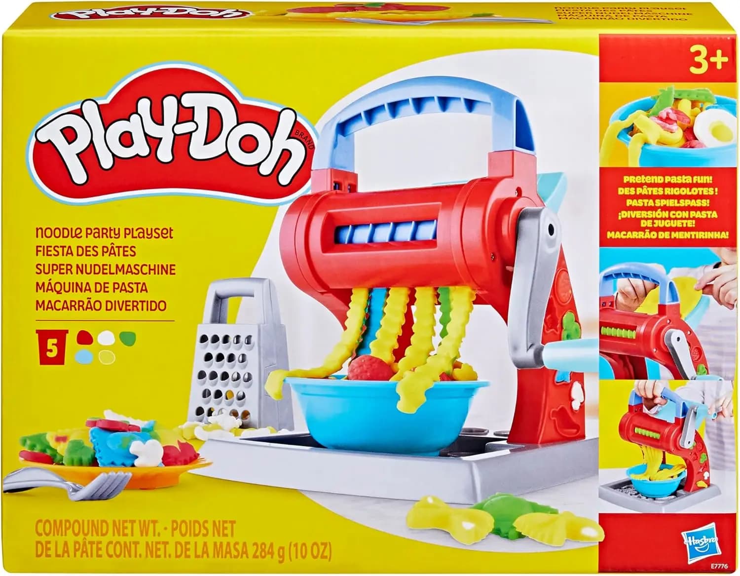 Set per Fare la Pasta per Bambini con 5 Colori Non Tossici, Divertente Macchina per Noodle per Gioco Creativo