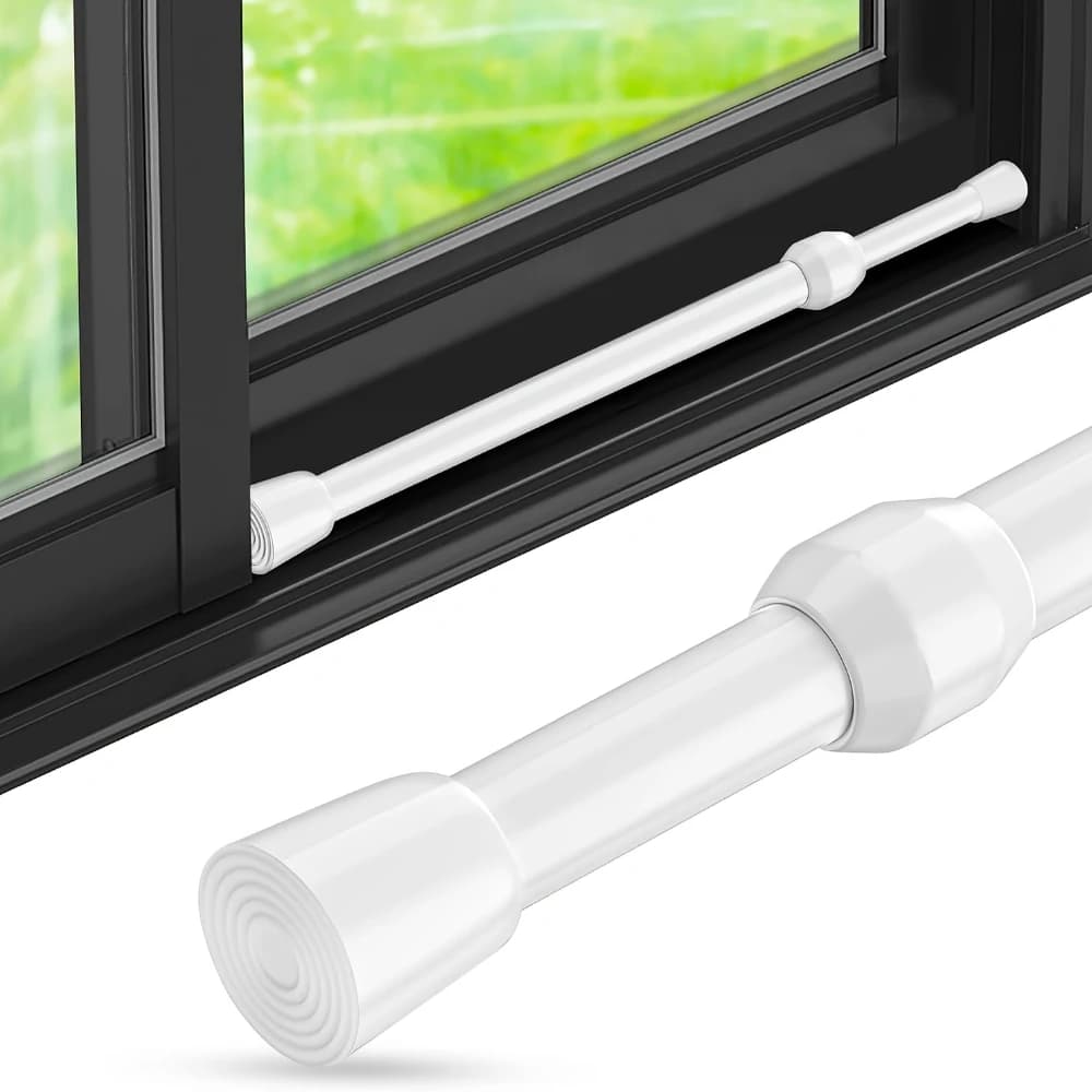 Adjustable Metal Window & Door Safety Bar – Secure Sliding Lock with Rubber Tips Anti-theft Security Guard Home Use