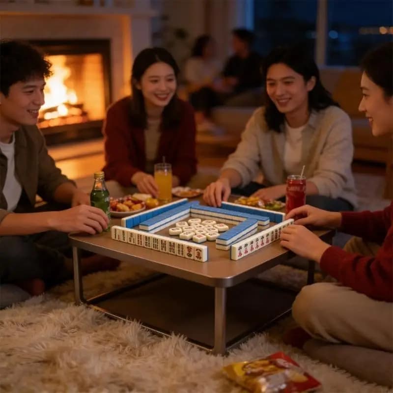 Mahjong Tradizionale Versione Cinese Set Giochi Portatile 146 Piastrelle Mah-Jongg Viaggio