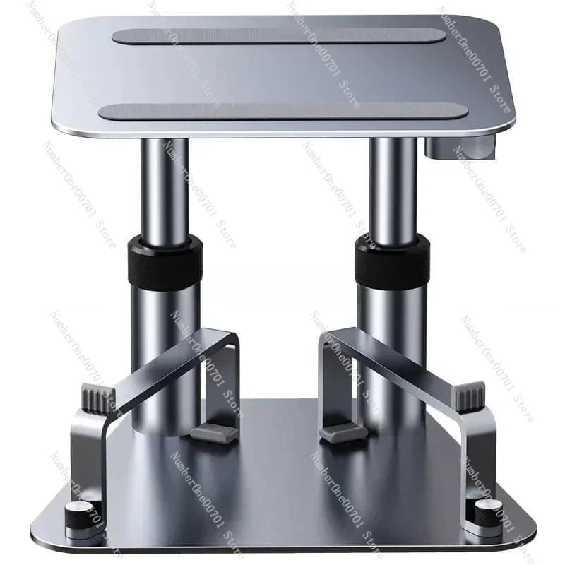 Supporto per monitor 2 in 1 in lega di alluminio con schermo regolabile ed estensibile, supporto per telefono, supporto per tastiera del computer