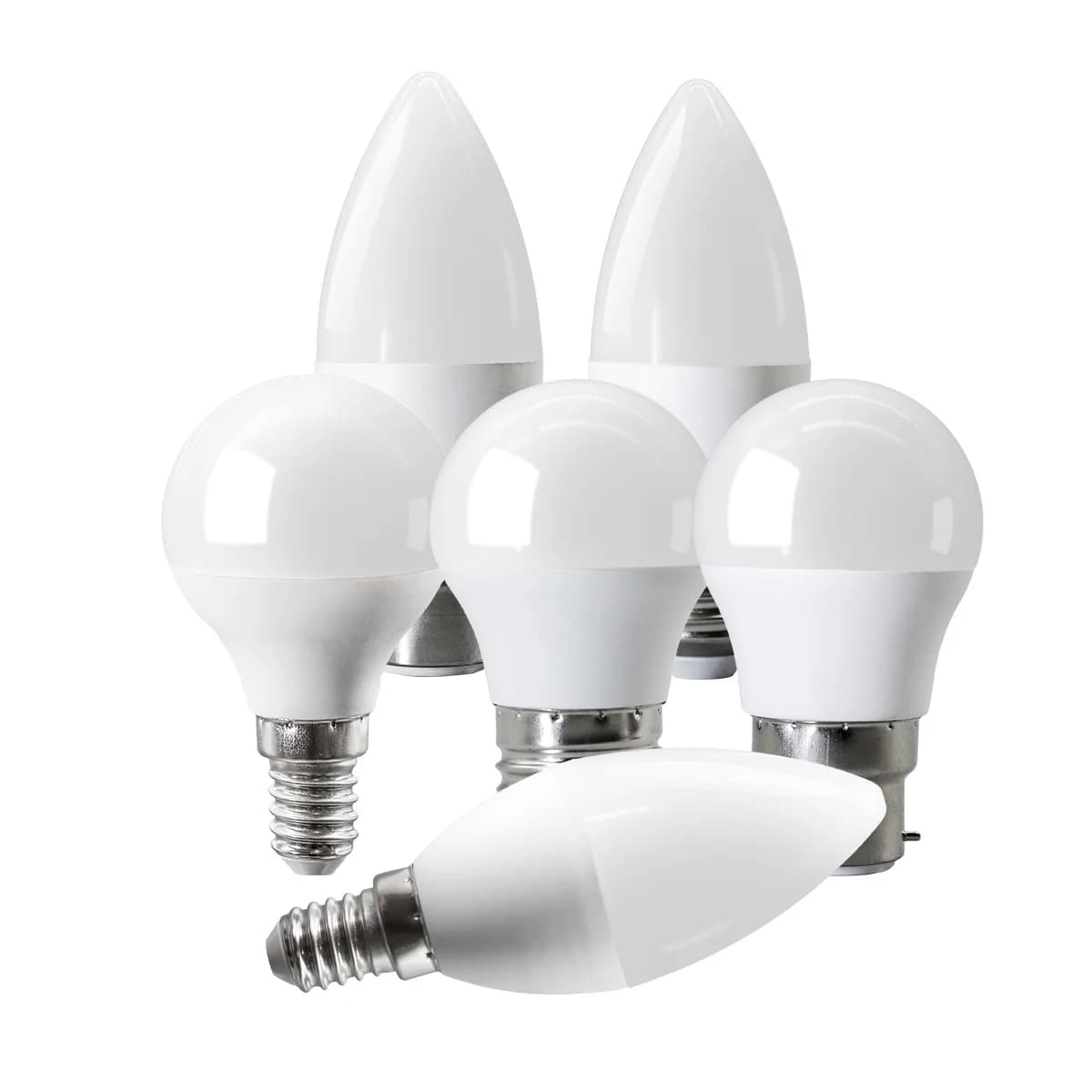 10PCS LED Lampadina a candela Lampade E14 E27 B22 Llight Lampadine Lampada a risparmio energetico ra80 + Illuminazione calda e fredda per la casa Soggiorno Foyer