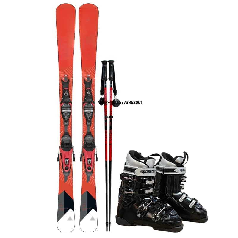 Design Winter Sports Equipment Set Customized Ski Boots Wooden Construction Wholesale