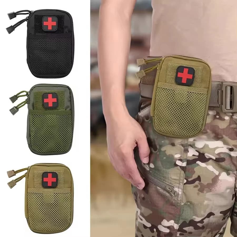 Custodia tattica Molle EDC per kit di pronto soccorso Marsupio per cellulare Borse da caccia per attrezzi di utilità EMT di emergenza - Pouc multifunzionale