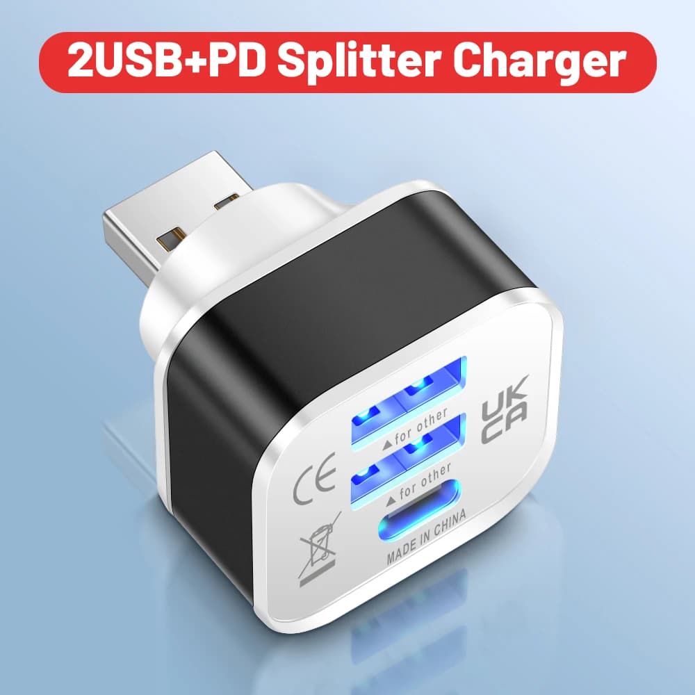Mini USB Hub to 3 Doors, USB Splitter Adapter, Computer Accessories, Hub from 1 Male to 3 Doors, Multiplo expander for Laptop and Macbook