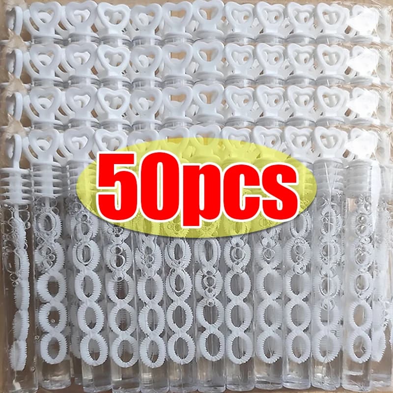 50/10pcs Bottiglia di sapone a bolle colorate Bacchetta Tubo vuoto Decorazioni per feste di compleanno per bambini Pinata Filler Toys Regali di nozze per gli ospiti