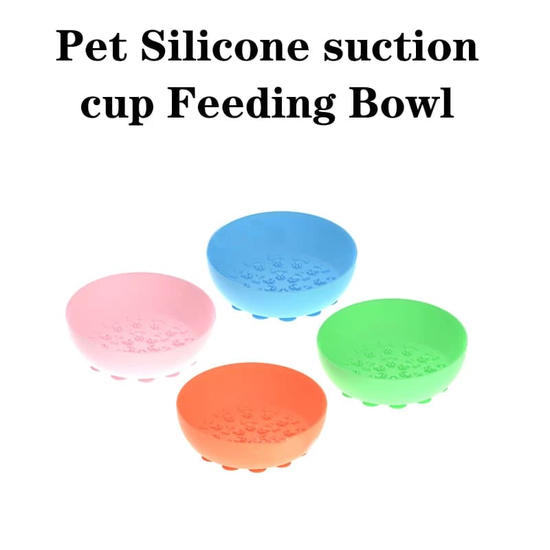 Forniture per animali domestici ciotola per alimentazione per cani e gatti stoviglie anti ribaltamento adesivo a ventosa bacino per cibo lento massaggio leccare piatto ciotola in silicone
