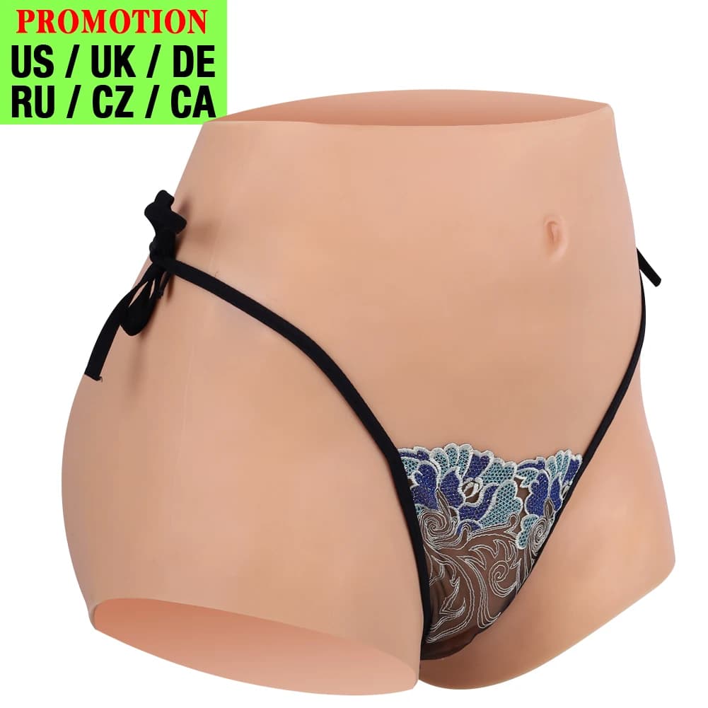 Realistic vaginal pants in silicone Trans Crossdresser Mutandine for pussy Transgender Artificial sex Premature underwear Enhancer Hip