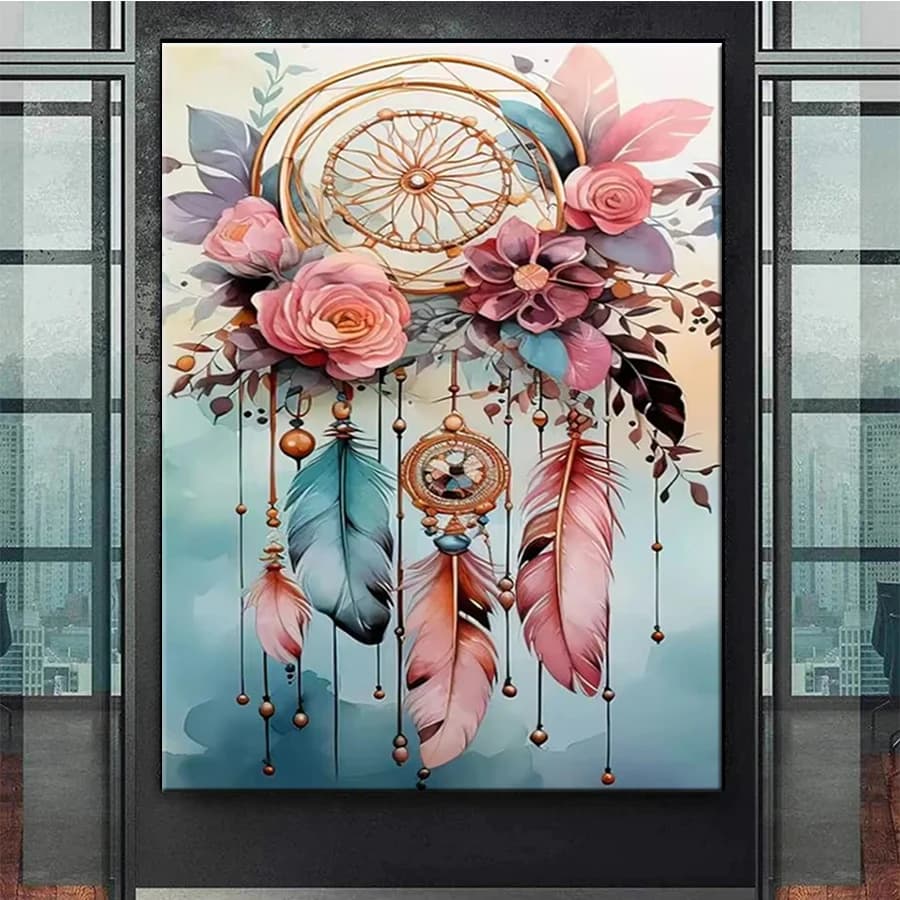 5D DIY Diamond Embroidery Picture Modern Art Dreamcatcher Flower Diamond Painting Cross Stitch Mosaic New Arrival Wall Art