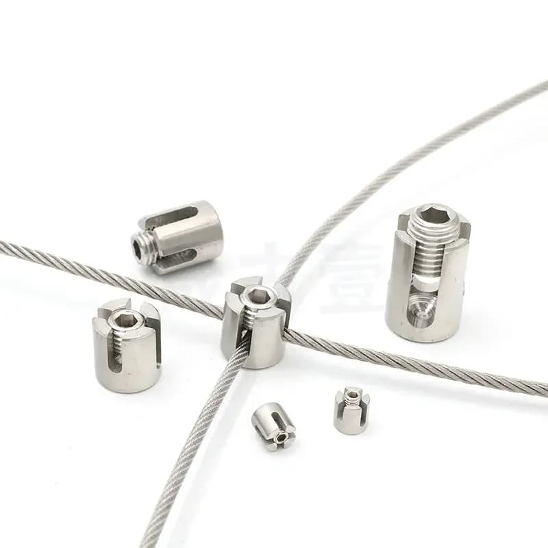 Fune metallica in acciaio inossidabile 316, morsetti con fibbia a croce, blocco fisso del cavo, set di dadi e bulloni, grado marino, 2-8mm, 10 pezzi