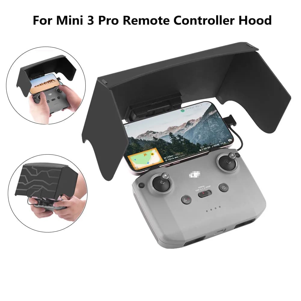 Remote Control Parasol for DJI Mavic 3/Mini 2/Air 2/Air 2/Air 2S/Mini 3 Pro RC-N1 Sunscreen Phone Folding Sun Phone Holder