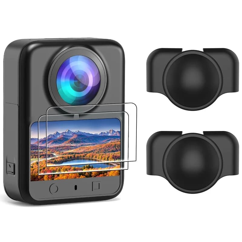 For DJI Osmo 360: Cover + Protective Film Tempered Glass Anti-scratch for Camera Osmo 360 - Protective Accessories Kit