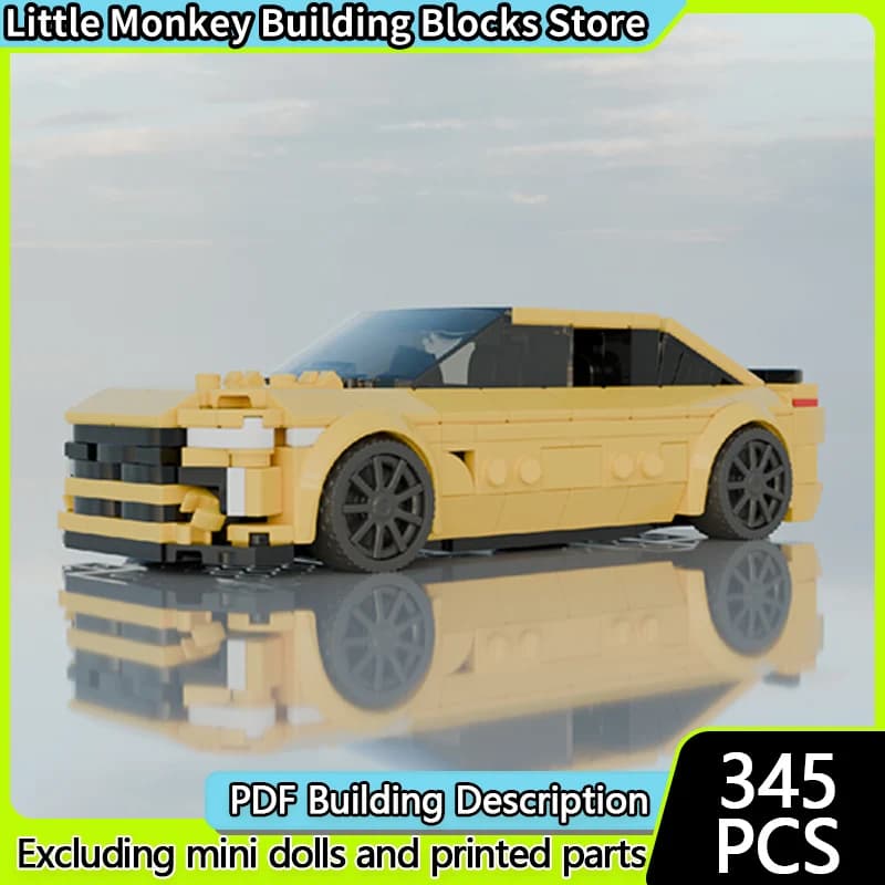Speed Racing Car Model MOC Building Bricks CT5-V Midsize Sedan Modular Technology Children Holiday Gifts Assemble Toys Suit