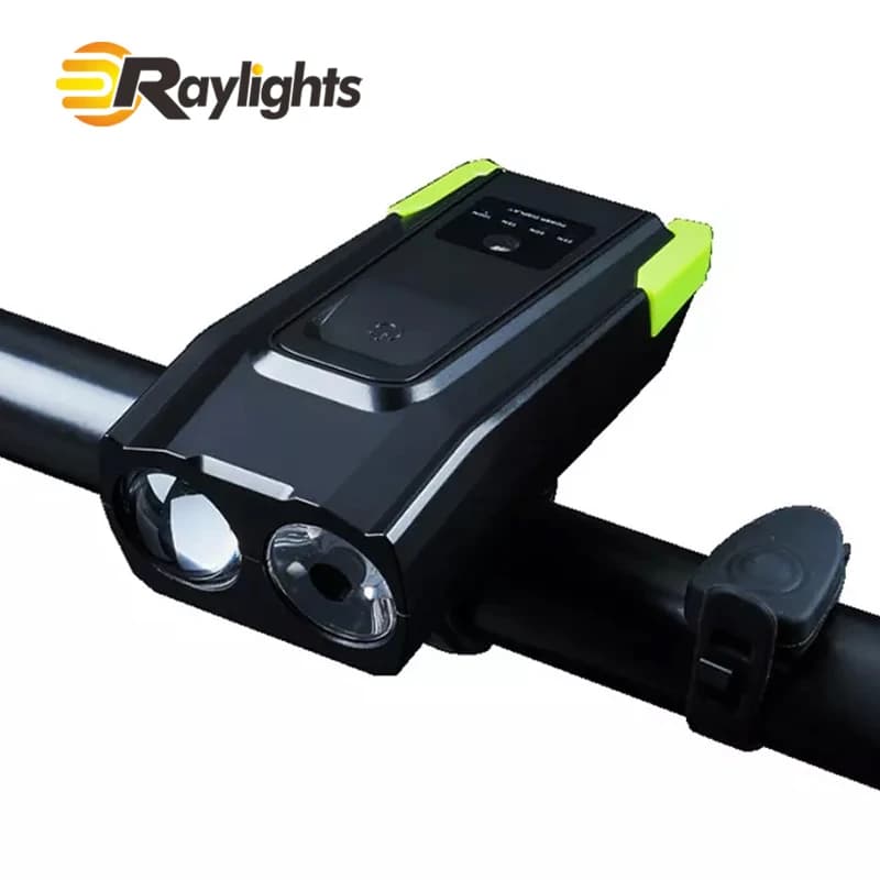 USB Charging Horn Strong Light Flashlight Riding Equipment Bicycle Night Guide Mountain Bike Bicycle Light