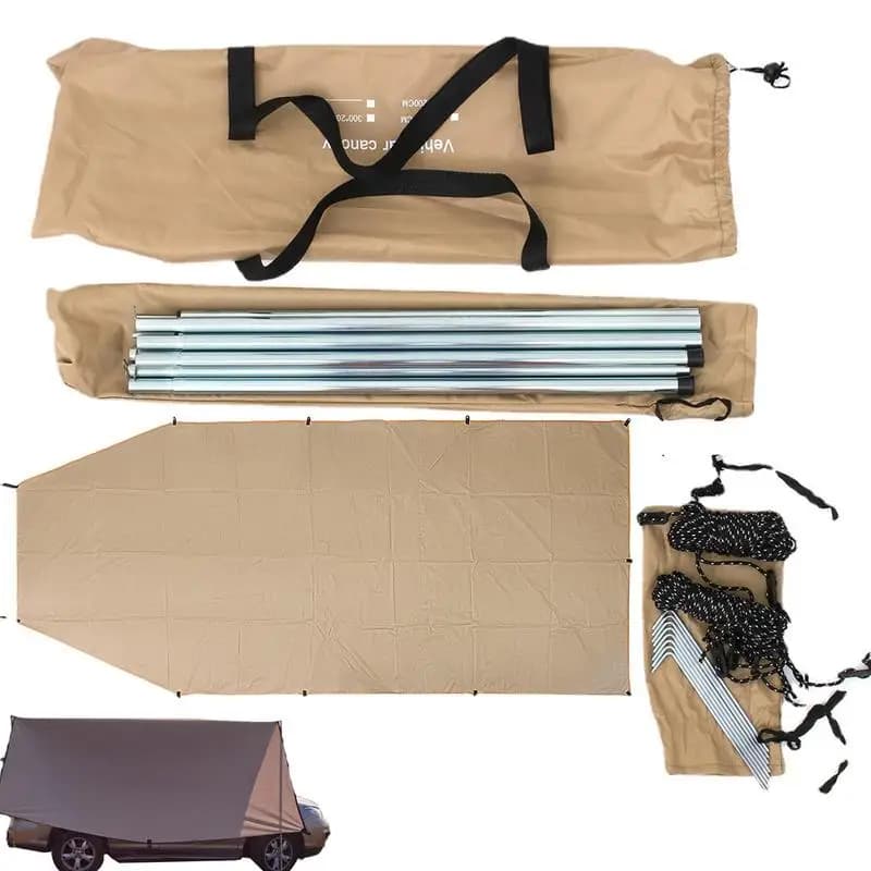 Tenda da sole laterale per auto tenda da sole per tetto a prova di pioggia per autoveicoli parasole per Camper all'aperto per tende in tessuto Oxford da viaggio in campeggio
