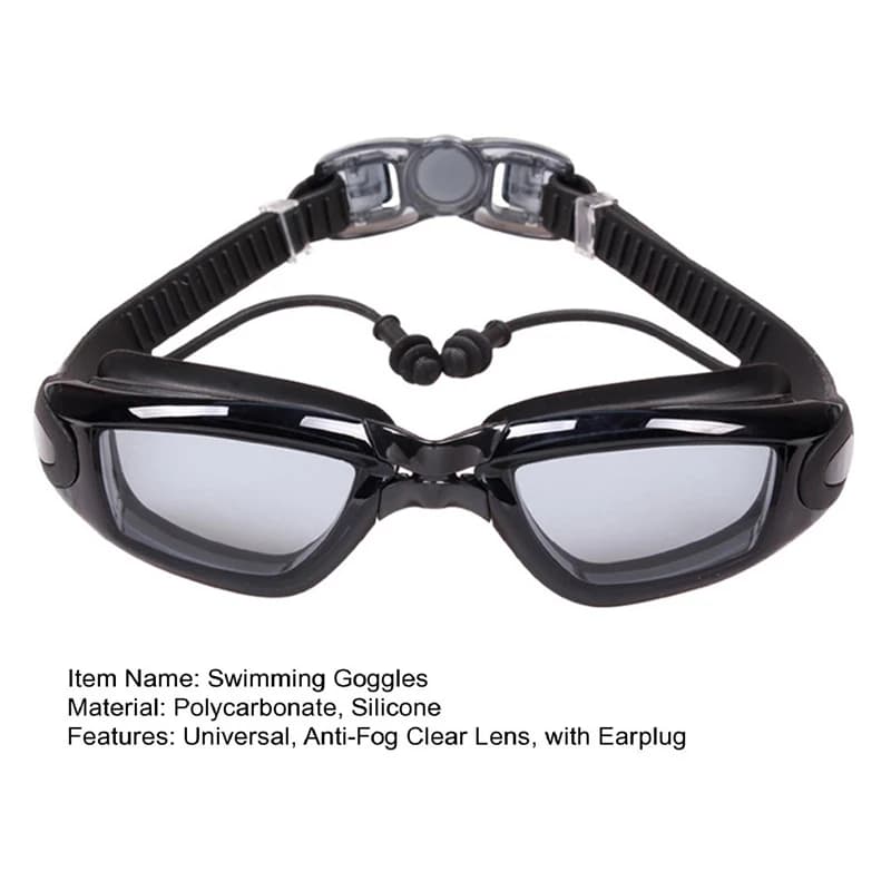 Professional swimming glasses Anti-snatch swim glasses for adults Waterproof adjustable silicone swimming glasses Men's glasses Woman